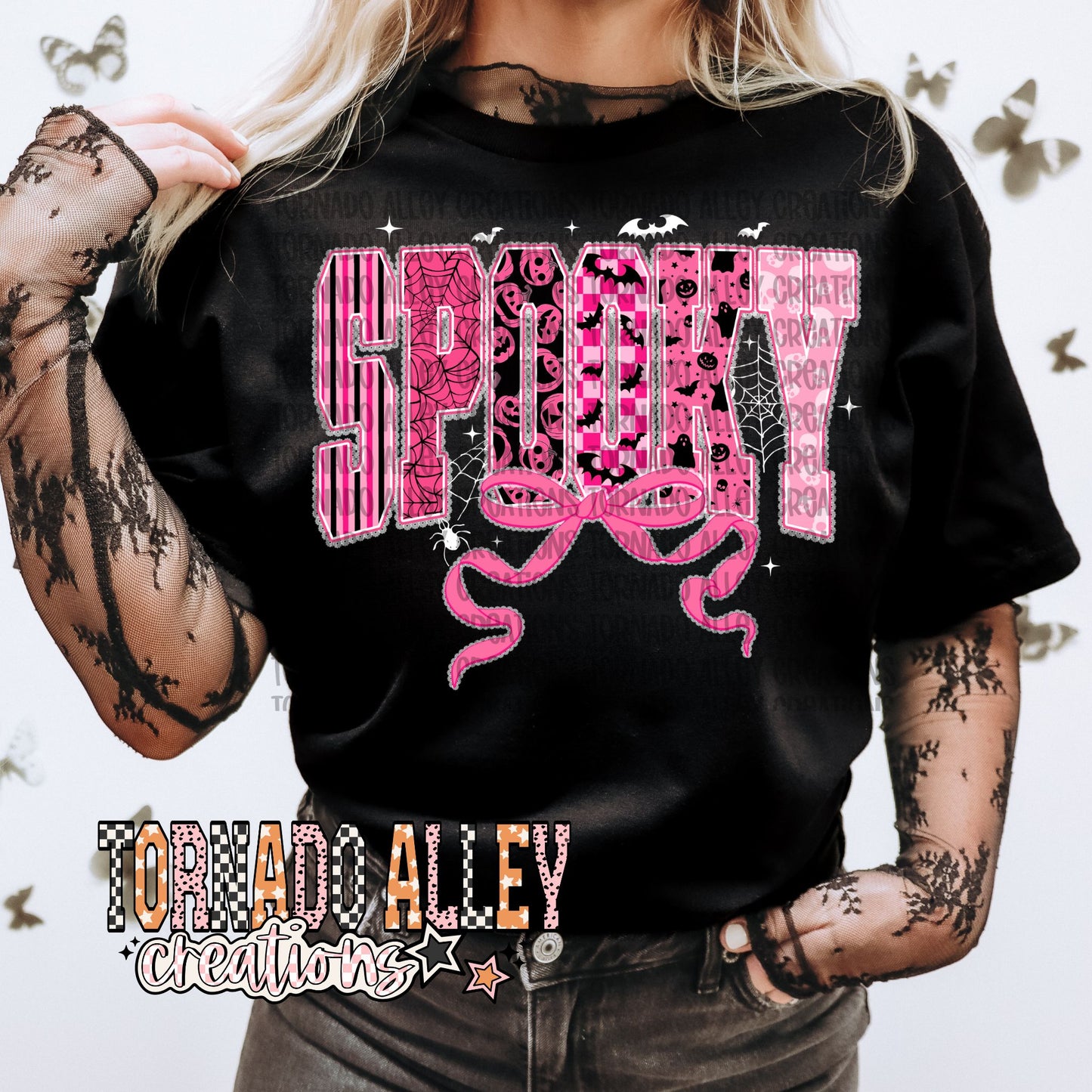 Spooky Preppy Pink Tee