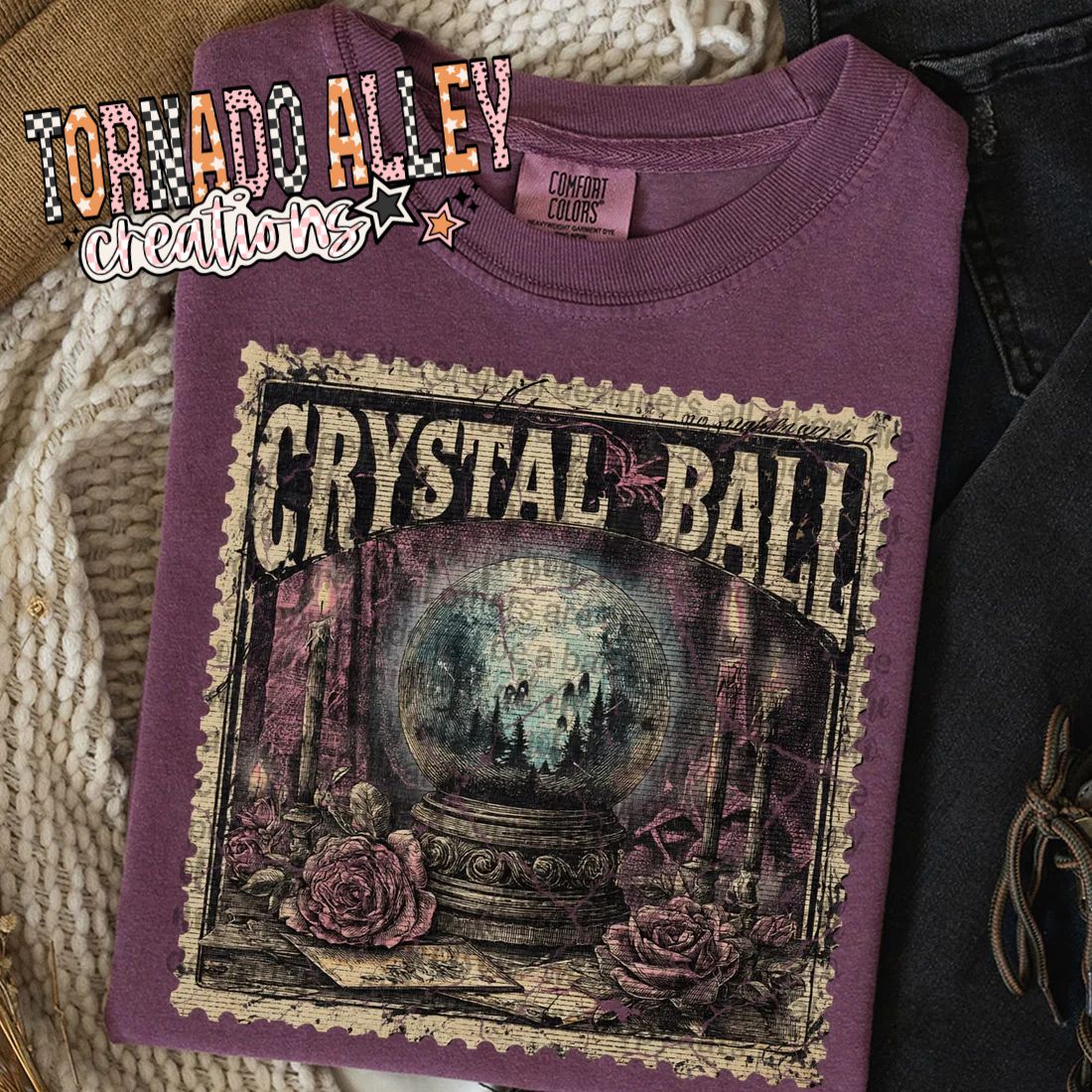 Spooky Crystal Ball Stamp Tee