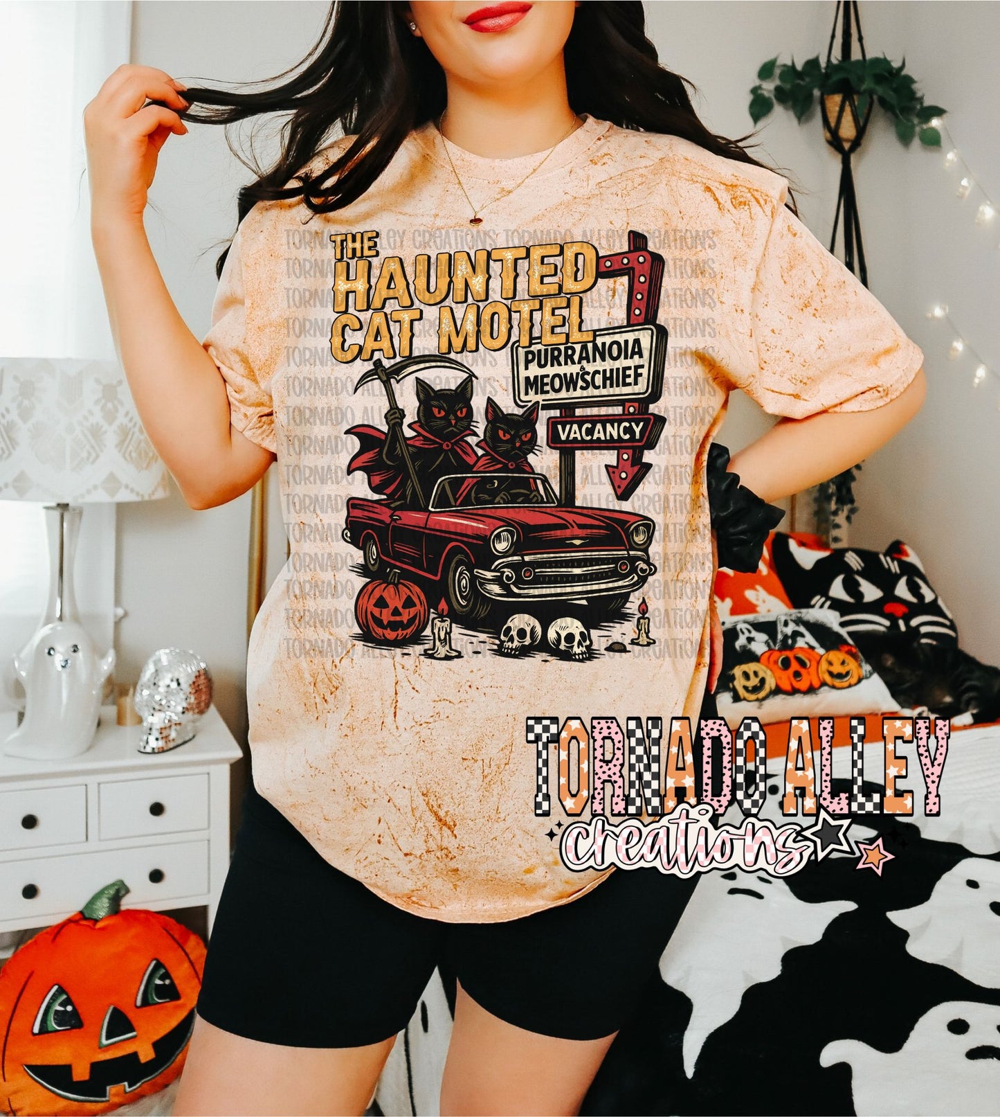 Haunted Cat Motel Tee