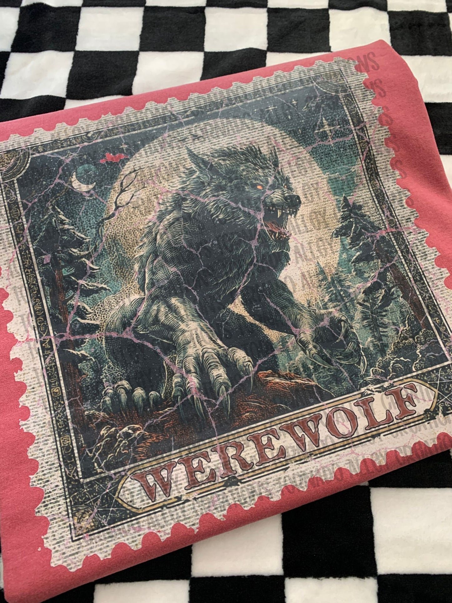 Spooky Werewolf Stamp Tee