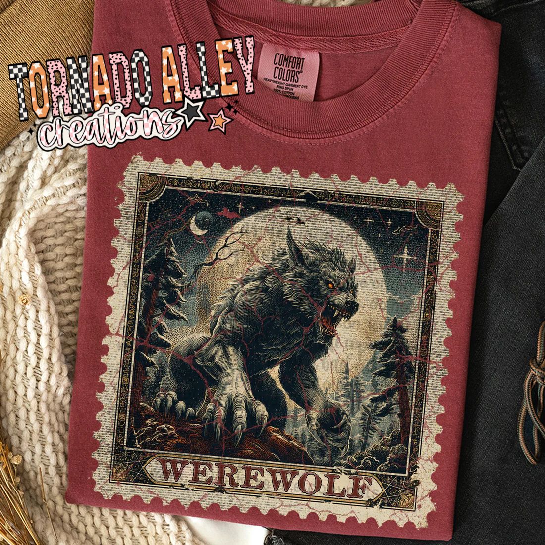Spooky Werewolf Stamp Tee