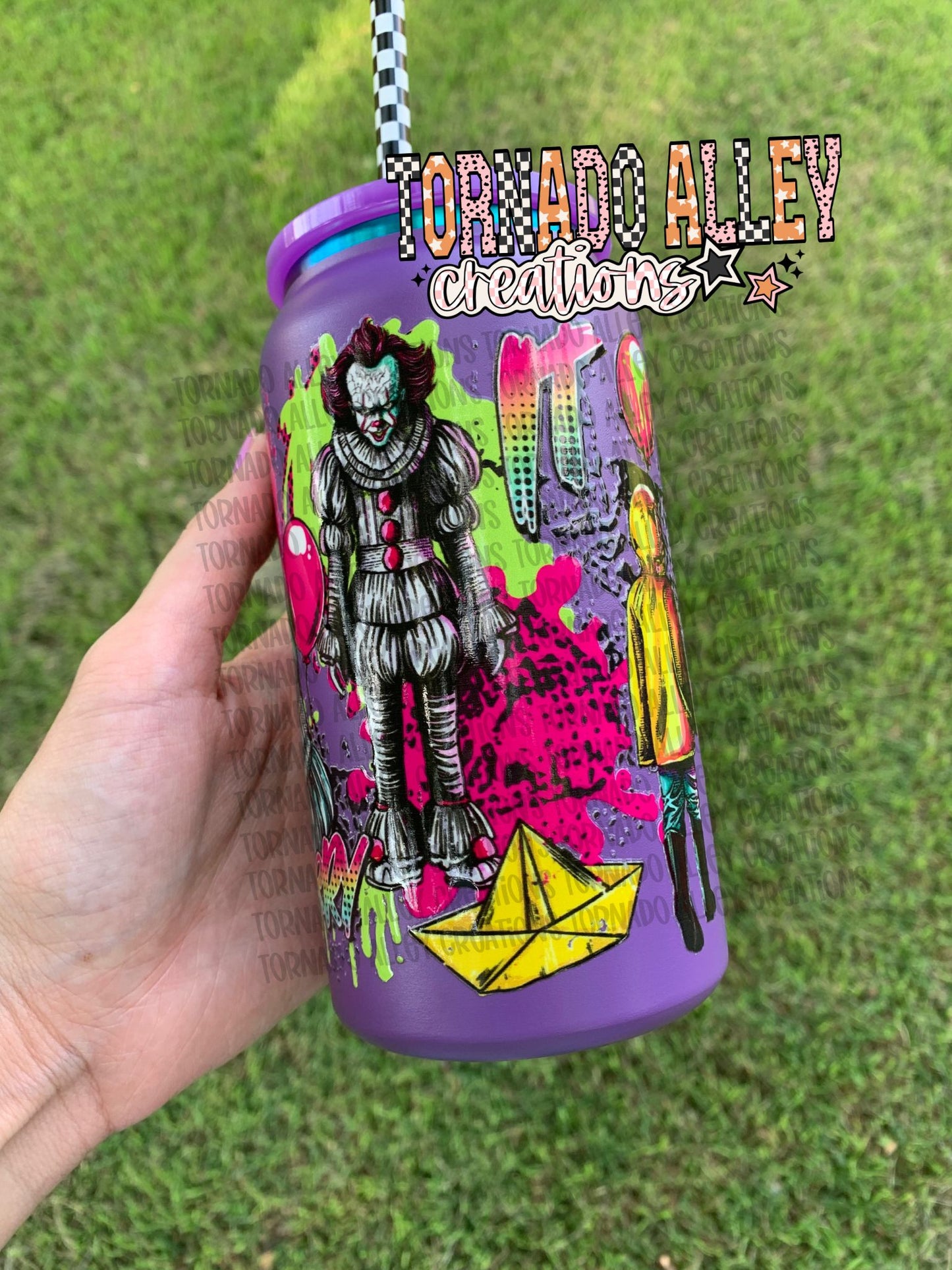 Spooky Clown Stainless Steel 16oz Can