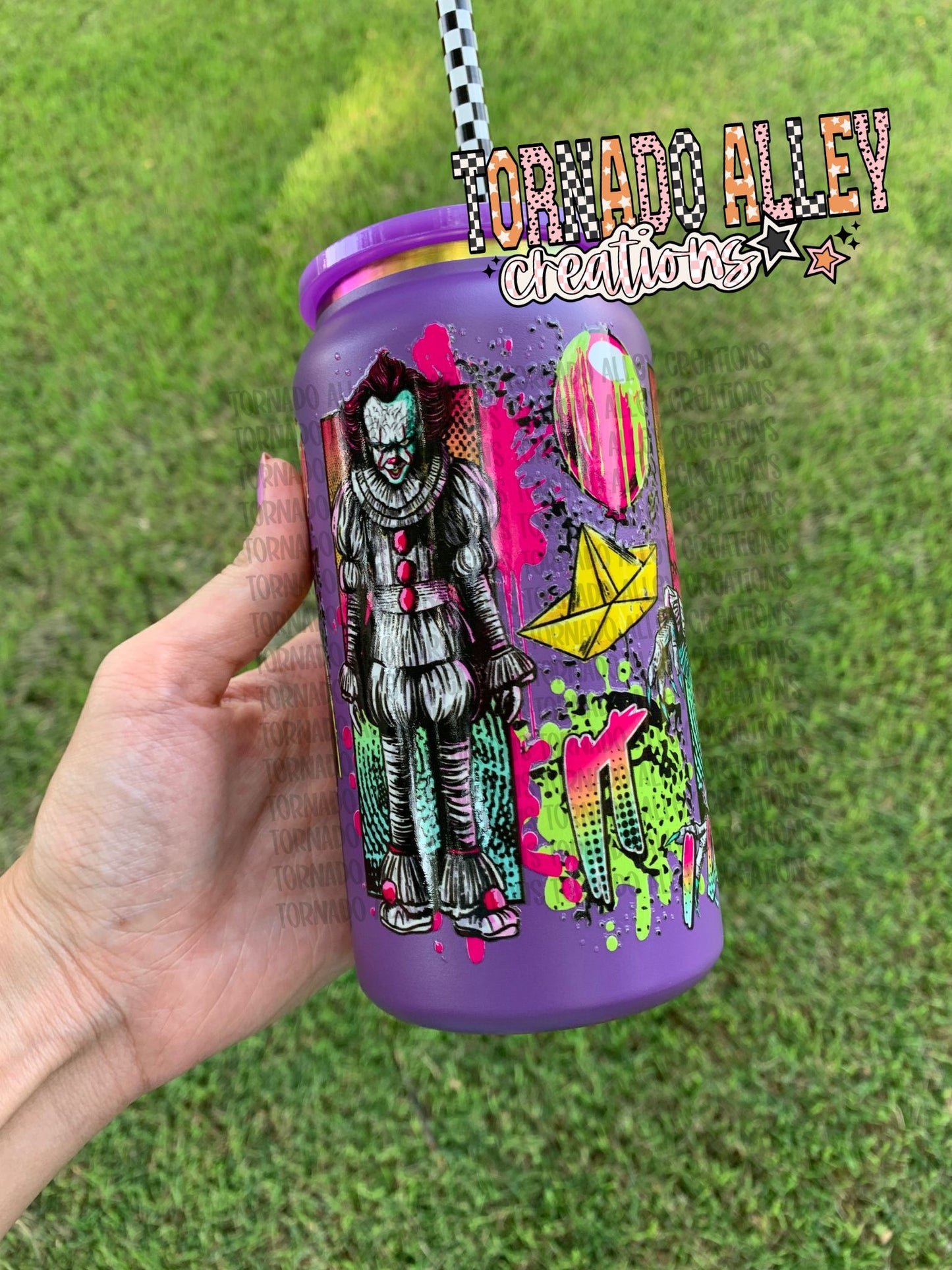 Spooky Clown Stainless Steel 16oz Can