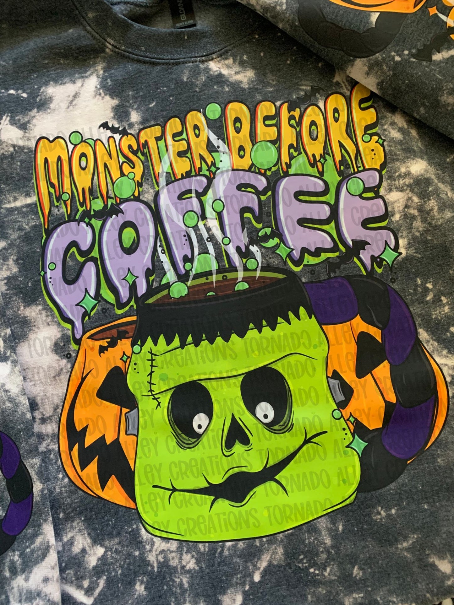 Monster Before Coffee Crewneck