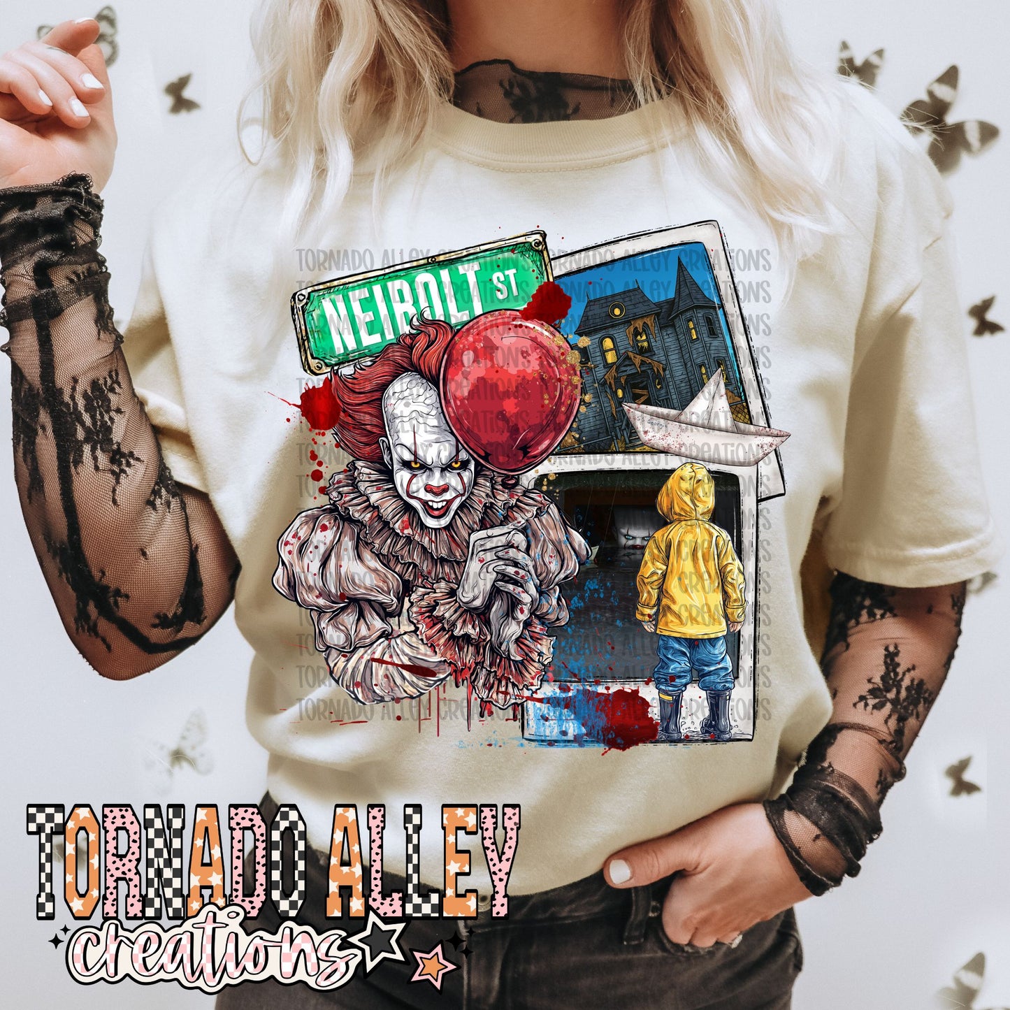 Spooky Retro Clown Tee