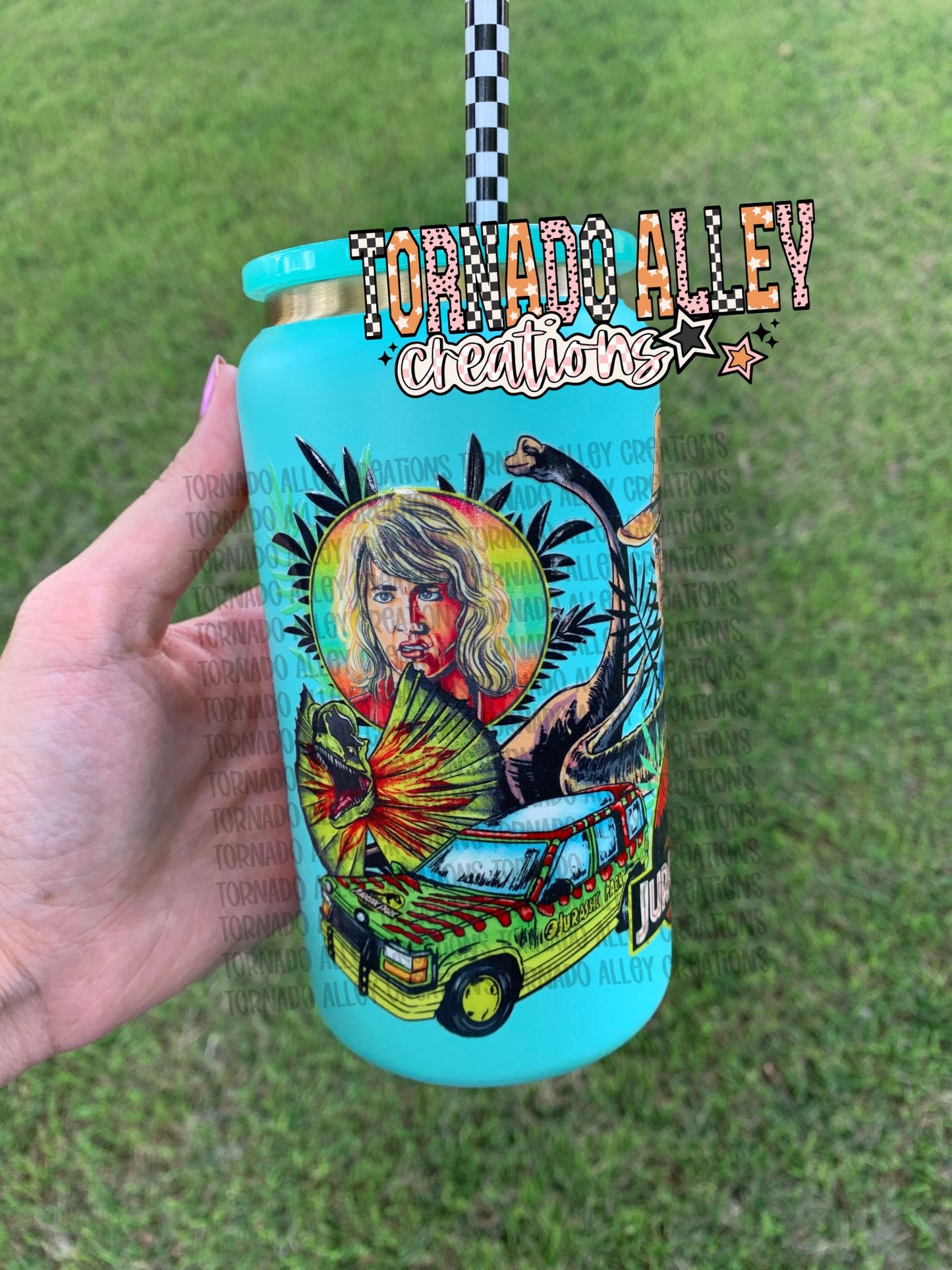 Vintage Dinosaurs 16oz Can