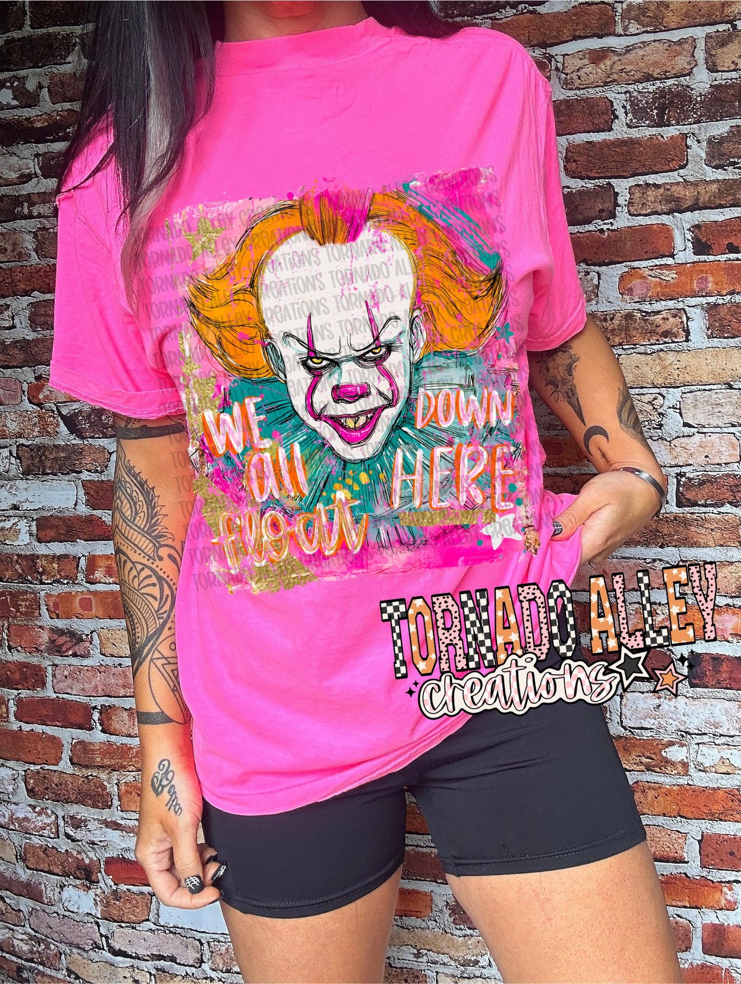 Spooky Neon Clown Tee