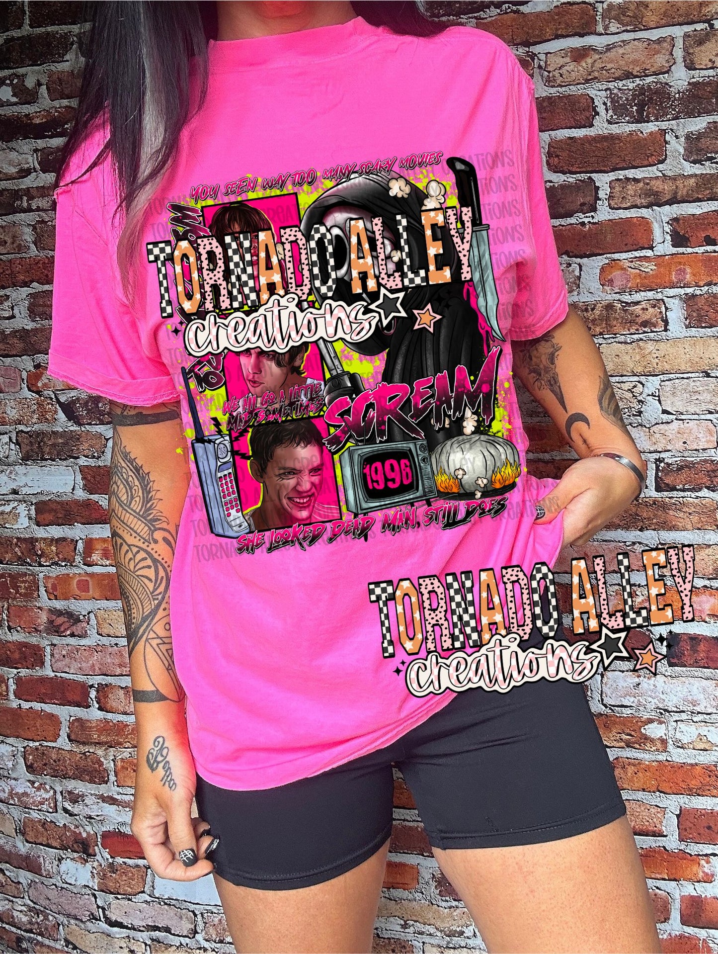 Spooky Neon Slasher Tee