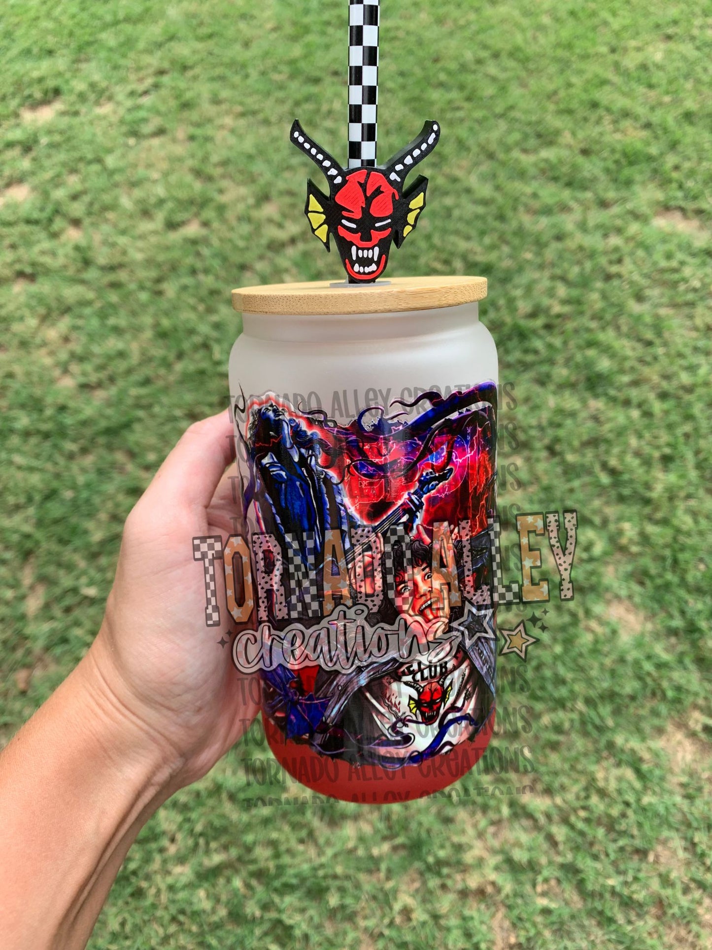 Spooky Monsters 16oz Glass Can
