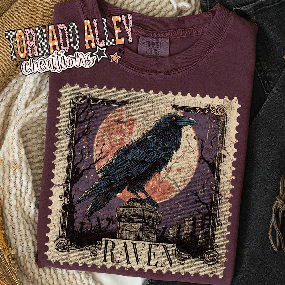 Spooky Raven Stamp Tee