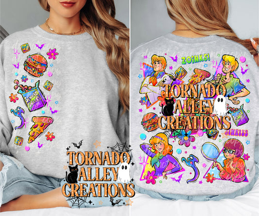 Spooky Neon Mysteries Crewneck