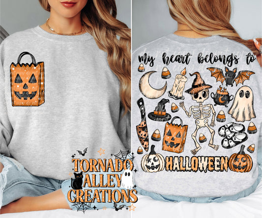 Heart Belongs To Halloween Crewneck