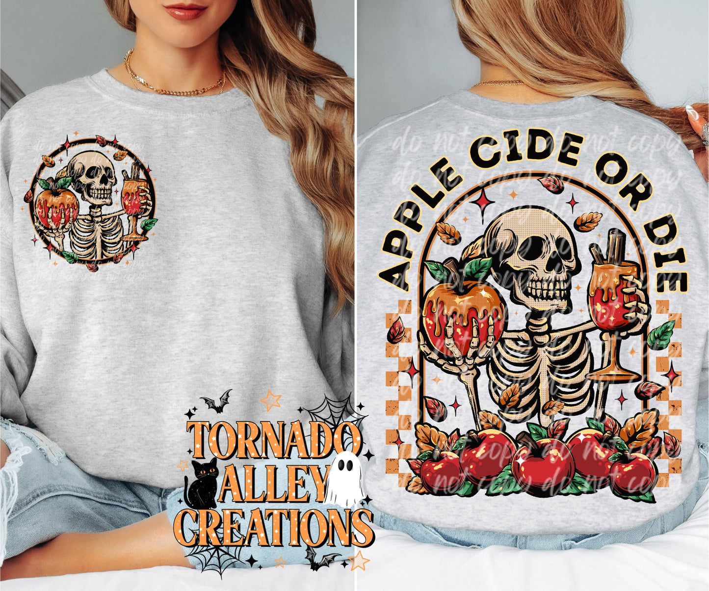 Apple Cider Skelly Crewneck