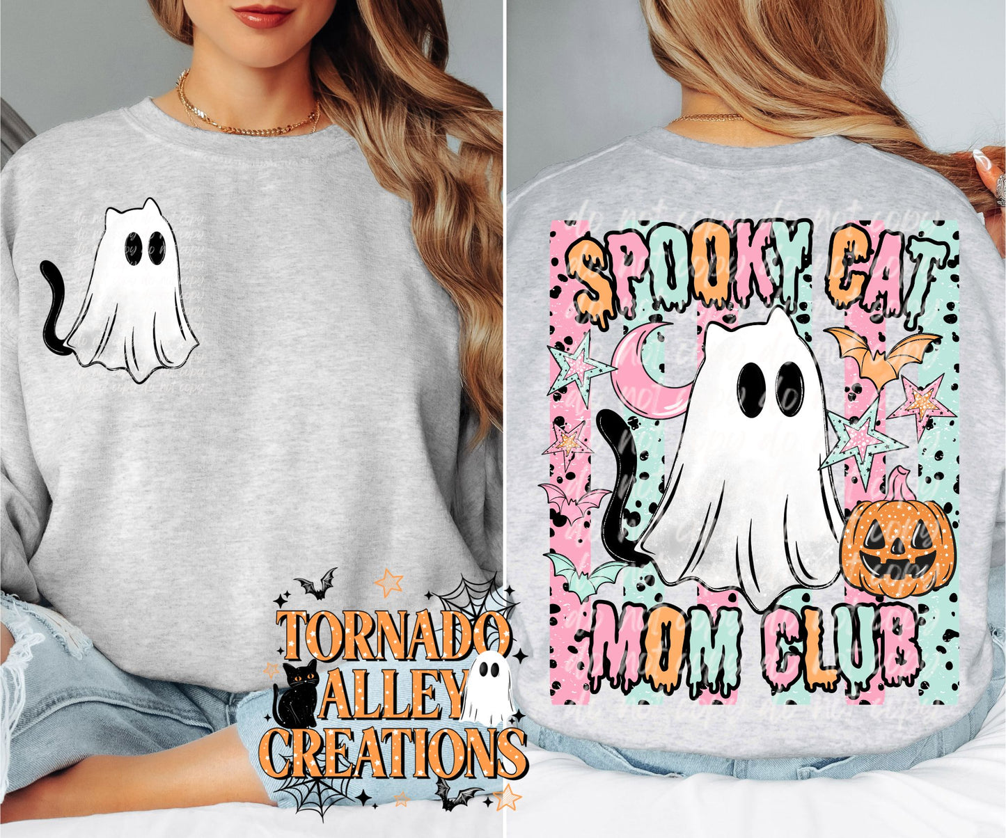 Spooky Cat Mom Club Crewneck