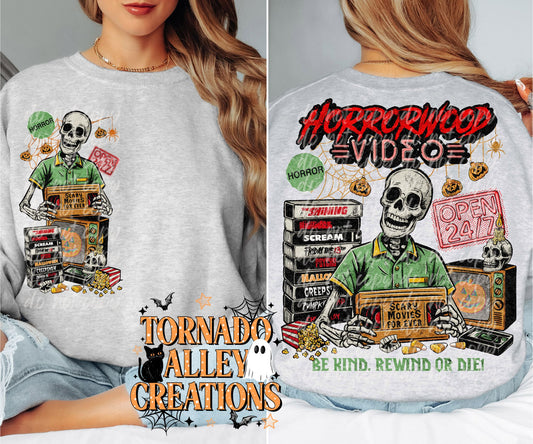 Horrorwood Video Crewneck