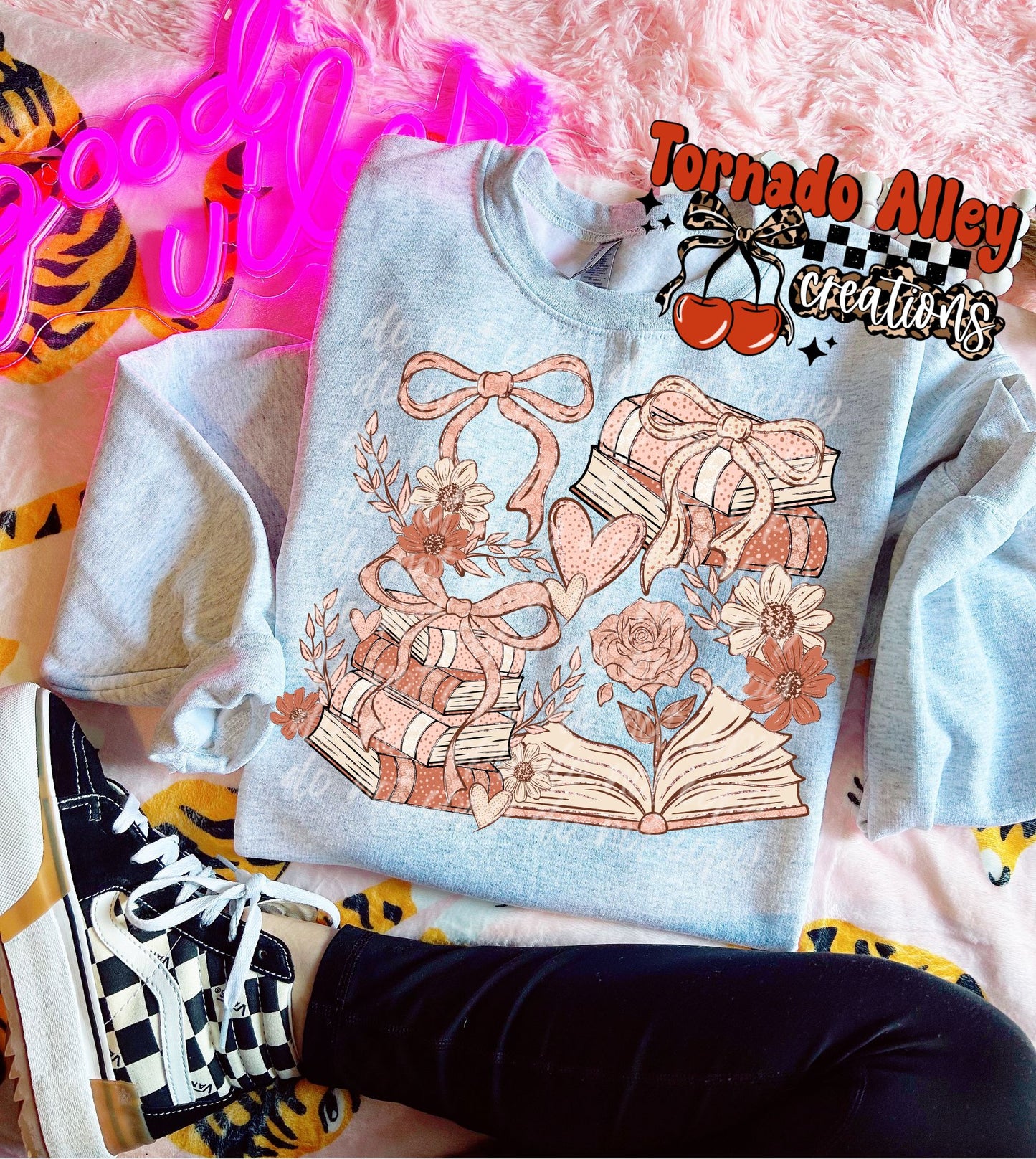 Floral Bookish Crewneck