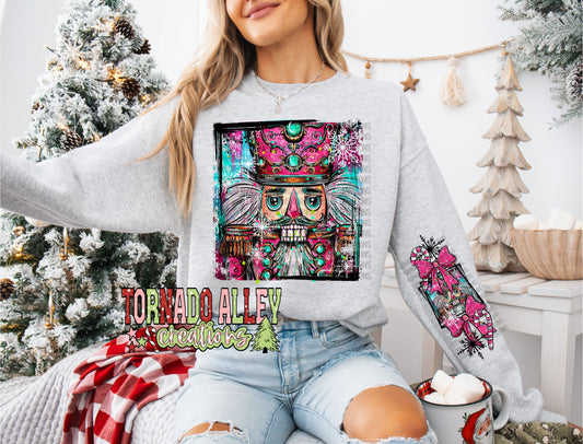 Cute Nutcracker Brushstroke Crewneck