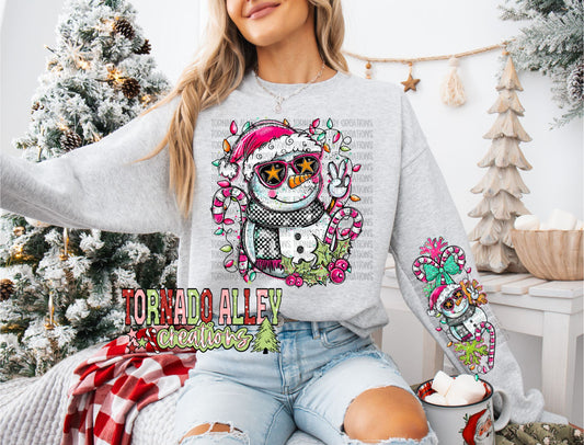 Cute Snowman Doodle Crewneck