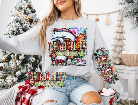 Spooky Christmas Brushstroke Crewneck