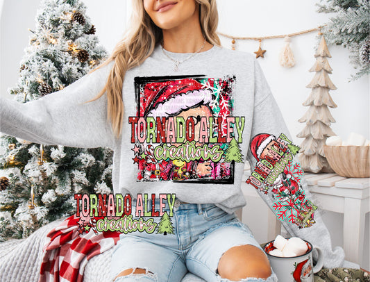 Vintage Christmas Brushstroke Crewneck