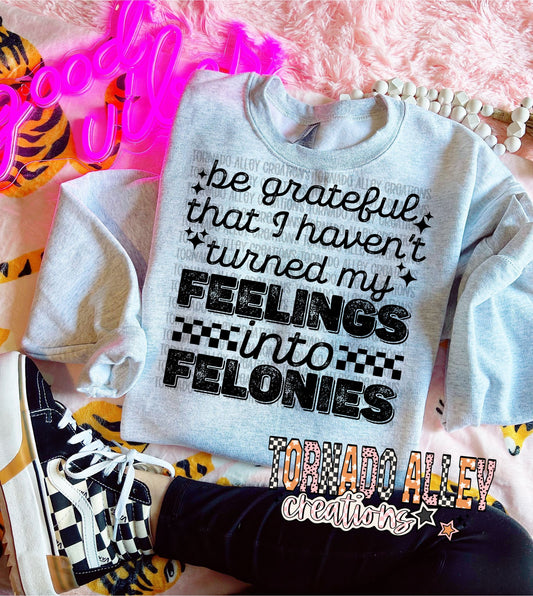 Turned My Feelings Into Felonies Crewneck