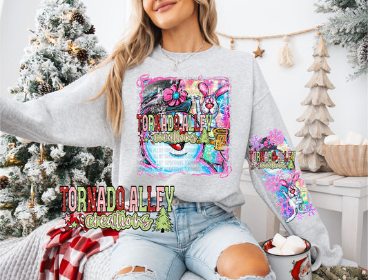 Brushstroke Snowman Crewneck