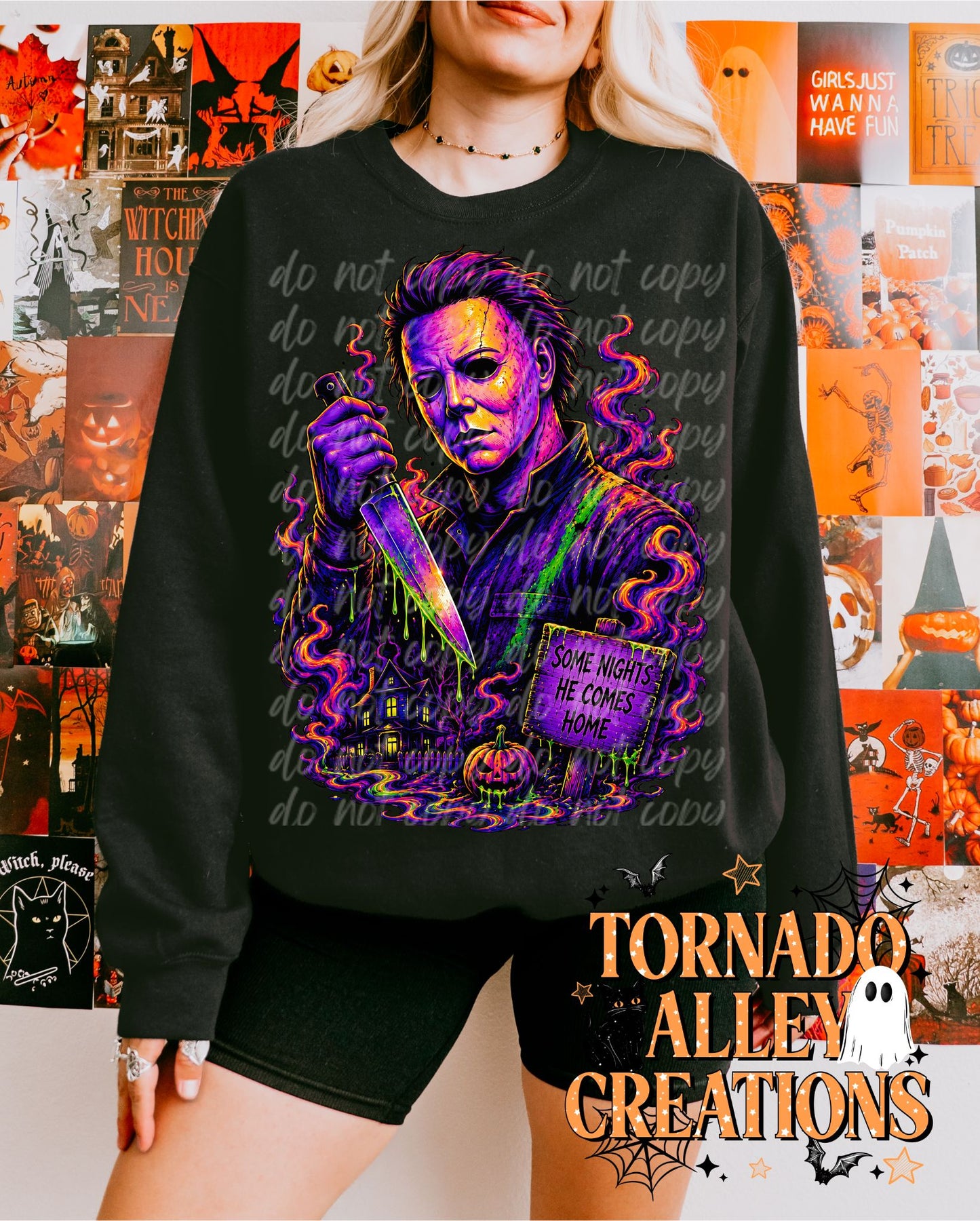 Neon Halloween Slasher Crewneck