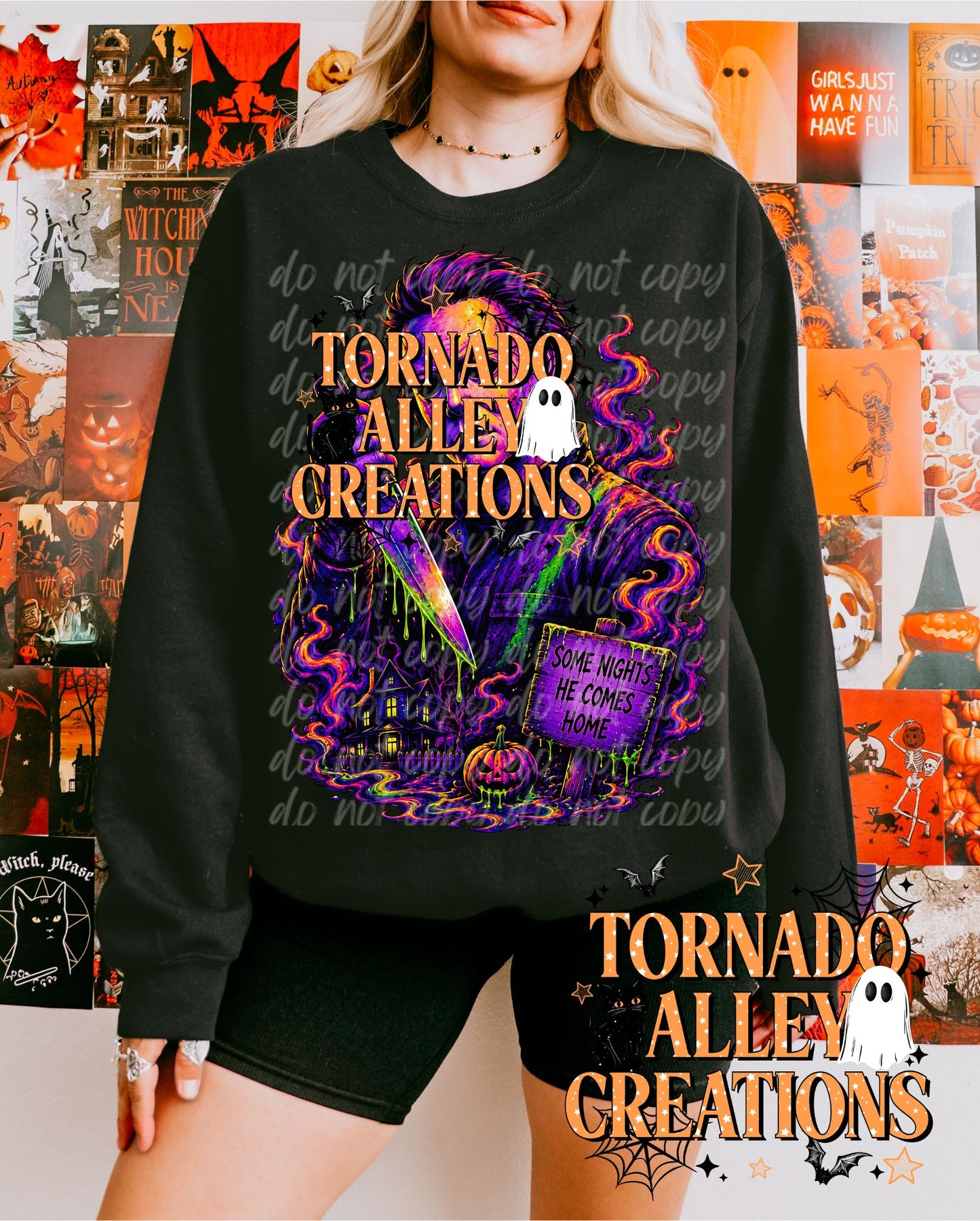 Neon Halloween Slasher Crewneck