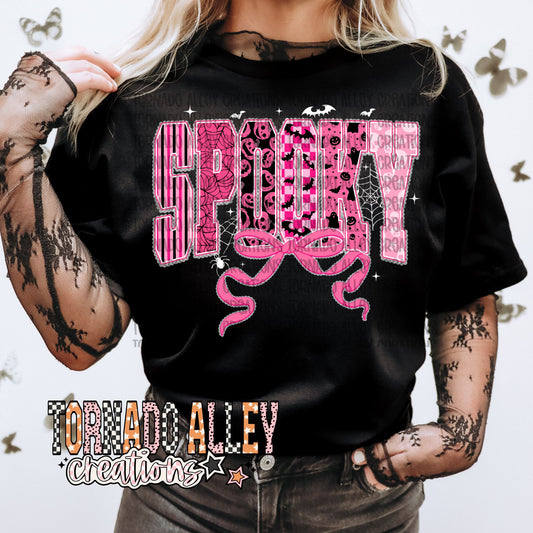 Spooky Preppy Pink Tee