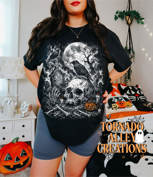 Spooky Edgy Skull Tee