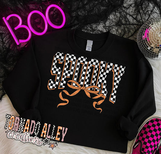 Spooky Checkered Crewneck