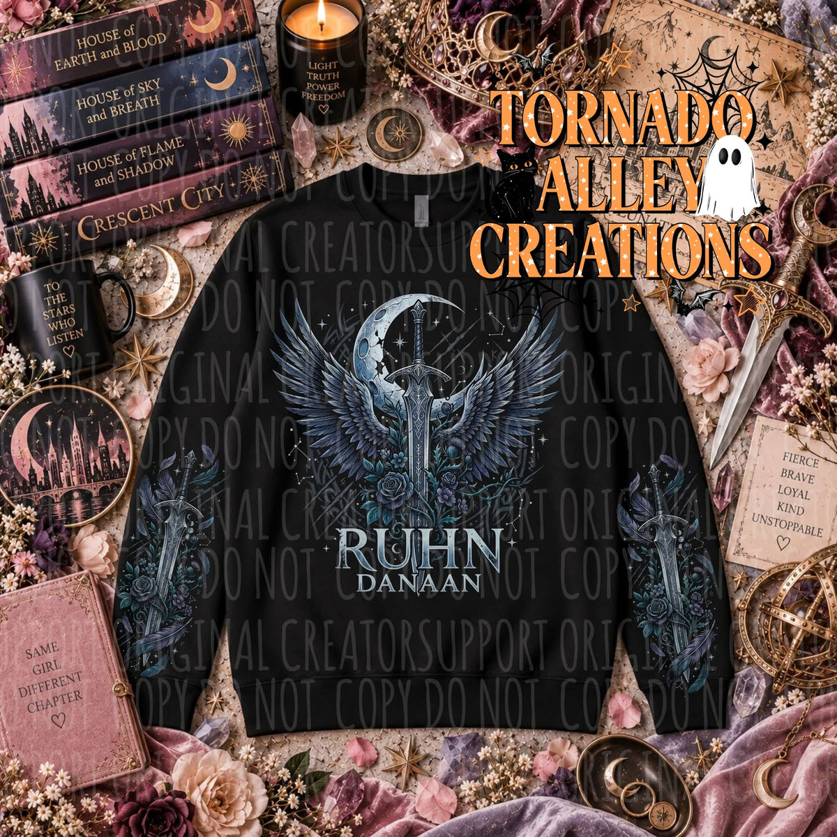 Bookish Fantasy Romance Crewneck