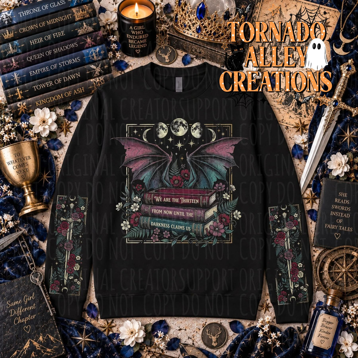Bookish Fantasy Romance Crewneck