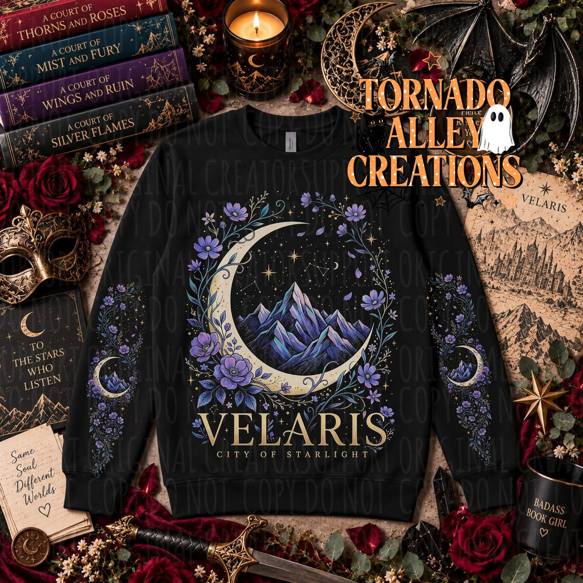 Bookish Fantasy Romance Crewneck