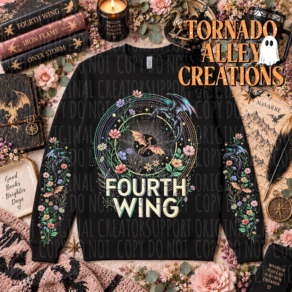Bookish Fantasy Romance Crewneck
