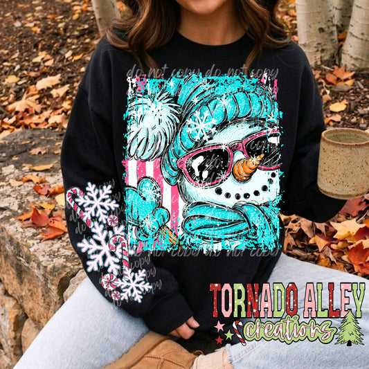 Snowflake Snowman Crewneck