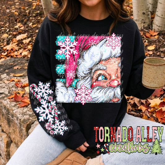 Santa Snowflakes Crewneck