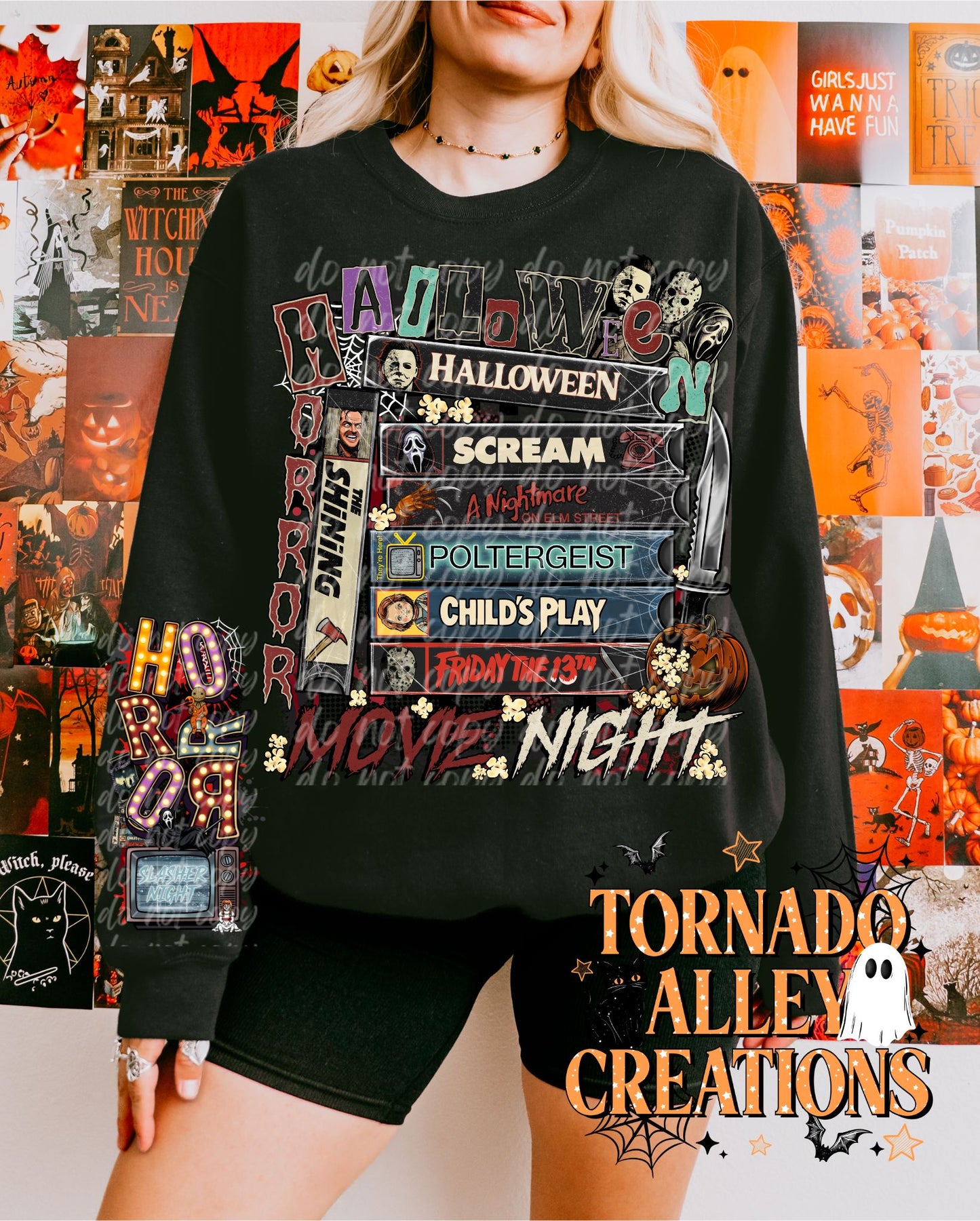 Halloween Movie Night Crewneck