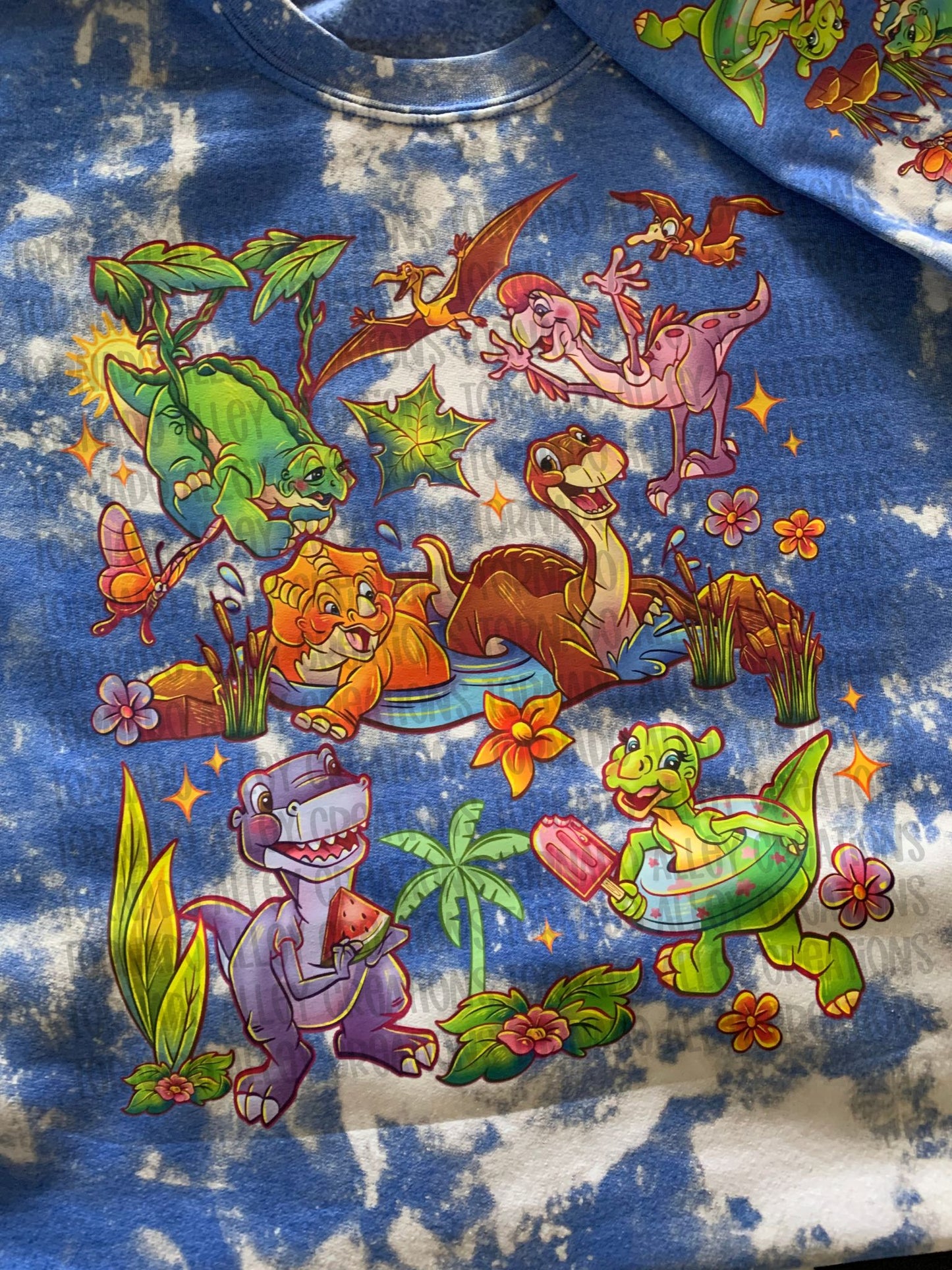 Cute Retro Dinosaurs Crewneck