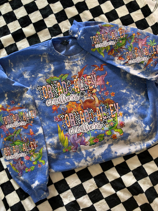 Cute Retro Dinosaurs Crewneck