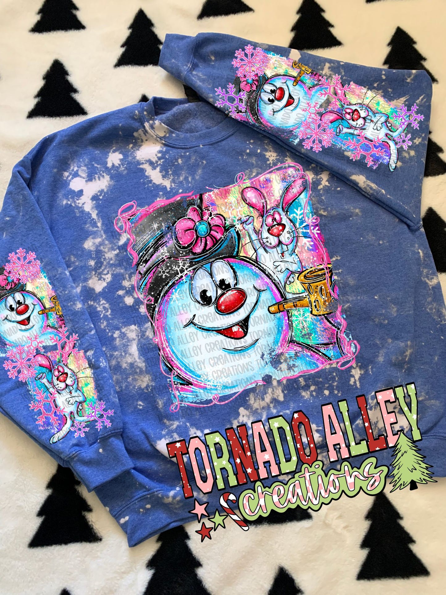 Brushstroke Snowman Crewneck