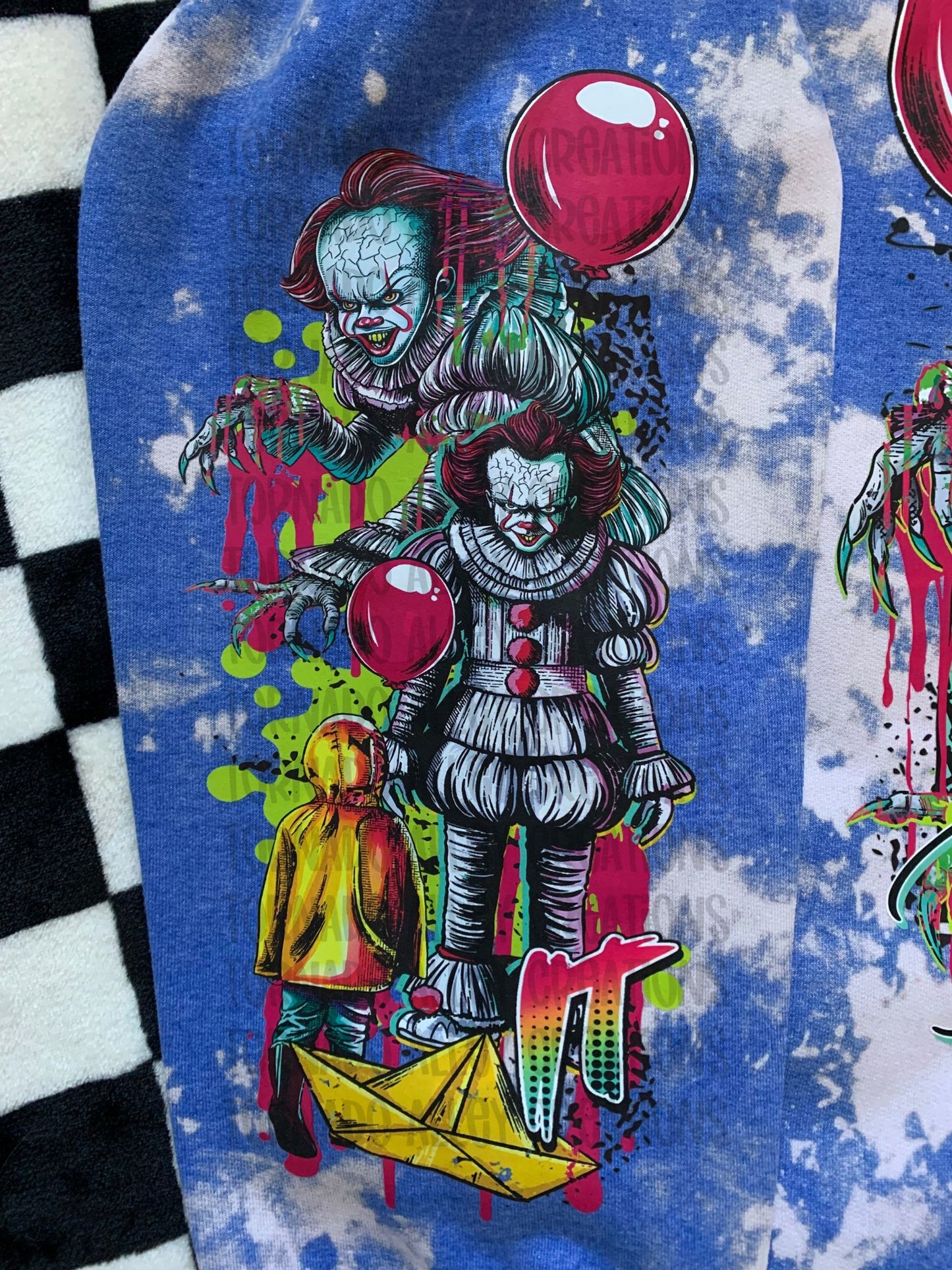 Spooky Neon Clown Crewneck