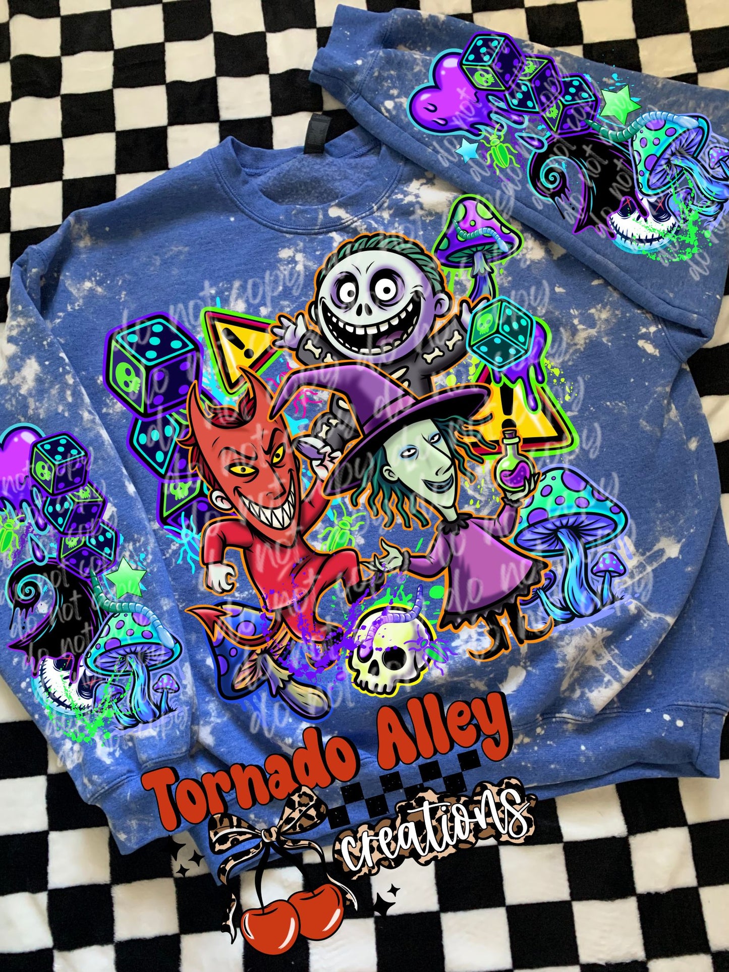 Neon Spooky Nightmares Crewneck