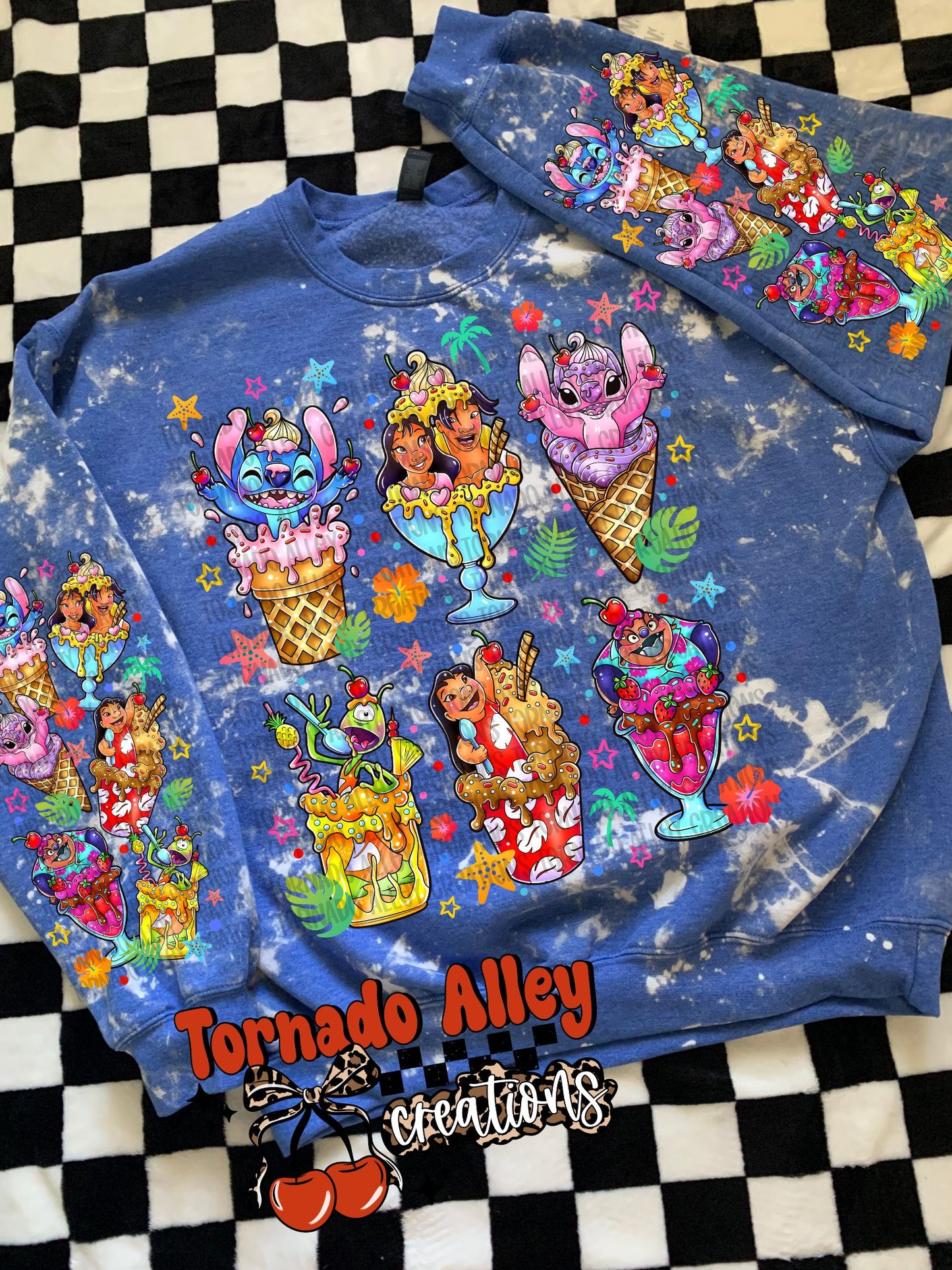 Cute Blue Guy Ice Cream Crewneck