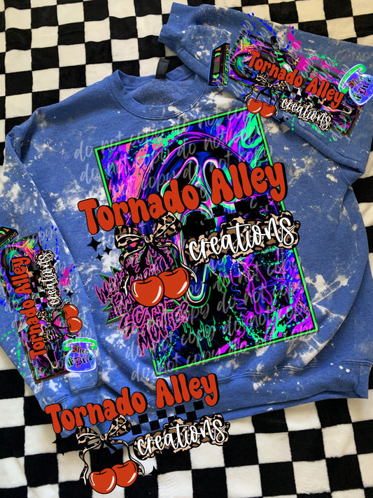 Spooky Neon Slasher Crewneck