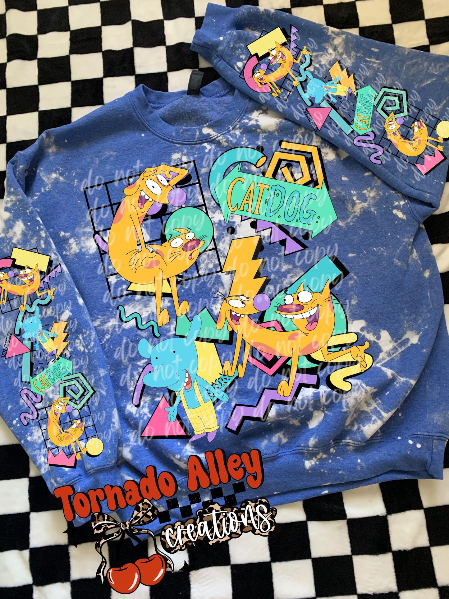 Retro Cat Dog Crewneck