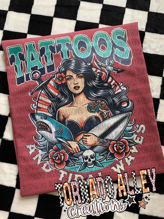 Tattoos and Tidal Waves Tee