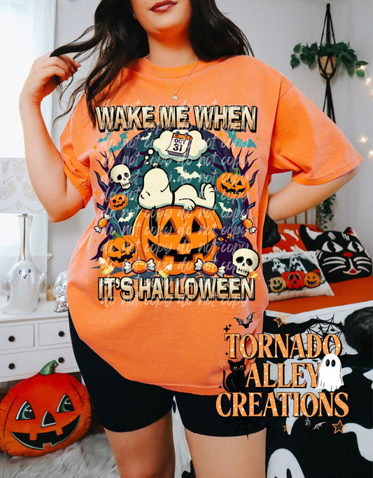 Wake Me Up When It's Halloween Tee