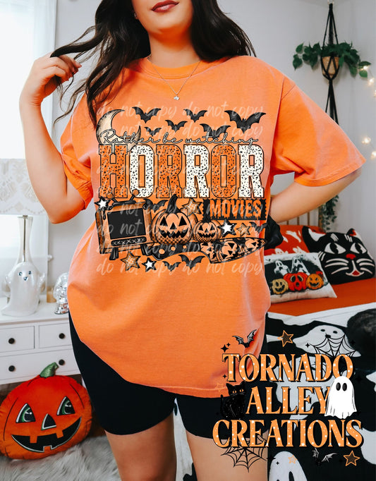 Watching Horror Movies Tee