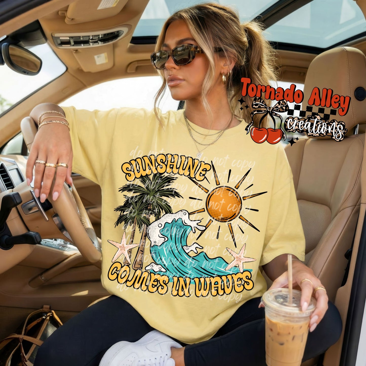 Sunshine Comes in Waves Tee